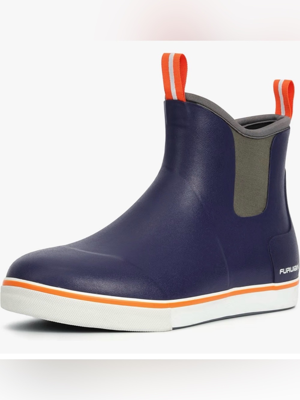 Furuian Men'S Deck Boots Waterproof Ankle Rain Boots Fishing Boots | Anti-Slip R